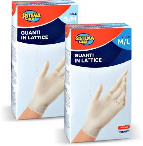 Guanti in lattice monouso 100 pezzi