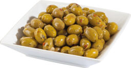 Olive verdi piccanti in olio di semi