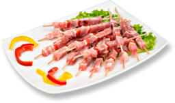 Arrosticini di suino con peperone
