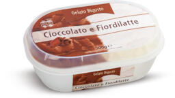 Vaschetta gelato al cioccolato e fiordilatte