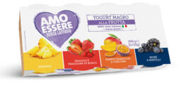Yogurt magro alla frutta senza lattosio